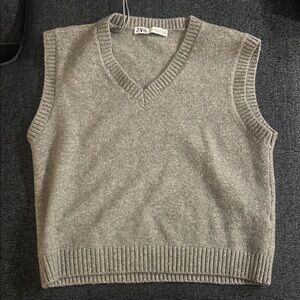 Zara Heather Gray Knit Vest